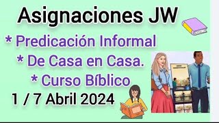 Asignaciones 1 al 7 Abril jw seamos Mejores Maestros [upl. by Meekar130]