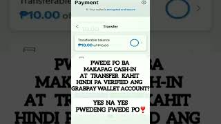 CASHIN AND TRANSFER GRABPAY WALLET UNVERIFIED ACCOUNTMODE OF PAYMENTFREE OF CHARGE [upl. by Leotie]