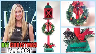 AMAZING DIY Christmas Lamp Post Made From Reused Materials [upl. by Bernie209]