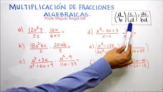 A23 Multiplicación de fracciones algebraicas [upl. by Scevo]