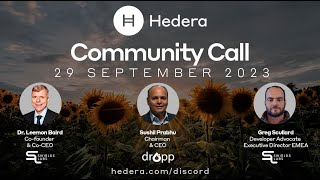 Hedera Community Call  State of Decentralization Dropp and Stablecoin Studio  Sep 29 2023 [upl. by Ajit]