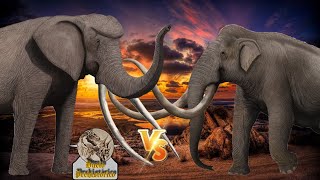 Mammuthus Colombi VS Palaeoloxodon Namadicus  Duelo Prehistórico Definitivo [upl. by Lorrayne640]