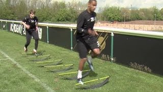 How to improve your speed stamina and strength  Soccer training drill  Nike Academy [upl. by Ahtekal]