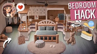 Using COUNTERS and PARTITIONS in a Bedroom  ACNH Speed Build  Animal Crossing New Horizons HPP [upl. by Oguh]