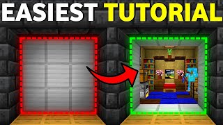 🦅 Minecraft Bedrock 120  Easy 3x3 Piston Door Tutorial [upl. by Sheepshanks]