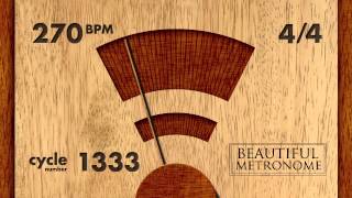 270 BPM 44 Wood Metronome HD [upl. by Assilav784]