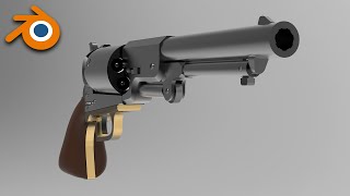 Colt Longfellow Revolver  Blender 3D Modeling Time Lapse [upl. by Ttimme]