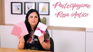 Partecipazione rosa antico  Tutorial partecipazioni [upl. by Desireah]