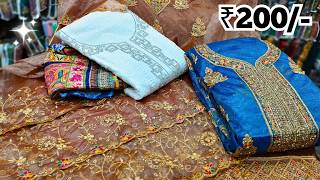 Hyderabad Wholesale Dress Materials ₹199 Pakistani Fancy Work Suits JK Textiles [upl. by Socram712]