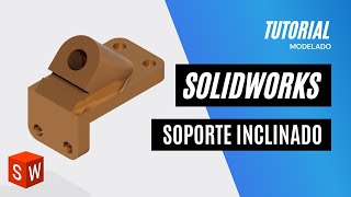 Tutorial Curso en Solidworks 2021 Soporte Inclinado con plano a 45° [upl. by Tymes231]