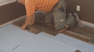 How To Install Laminate Flooring DIY Floating Floor installation Video Mryoucandoityourself [upl. by Odanref]