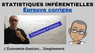 SUJETCORRIGÉ Échantillonnage et estimation Statistiques inférentielles [upl. by Dotti]