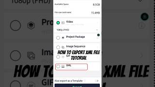 How to export video as xml file alightmotionintro shortvideo videoeditingtutorial [upl. by Daniels]