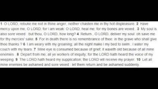 Psalm 6 KJV song sung by Michael E Owens [upl. by Tuesday]