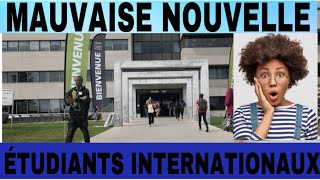 MAUVAISE NOUVELLE POUR LES ÉTUDIANTS INTERNATIONAUX DE L’UNIVERSITÉ DE CHICOUTIMI [upl. by Baggett]