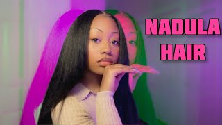 22quot 13X4 NATURAL KINKY STRAIGHT LACE WIG  UNSPONSORED NADULA HAIR REVIEW  Iphone 14 ProMax [upl. by Tripp780]