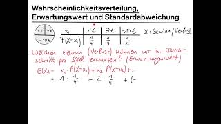 Wiederholung Erwartungswert und Standardabweichung [upl. by De]