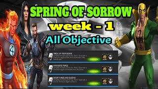 Mcoc Spring Of Sorrow week1 all objective [upl. by Crenshaw]