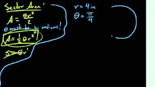 Area of a Sector of a Circle with given radius and central angle [upl. by Jangro963]