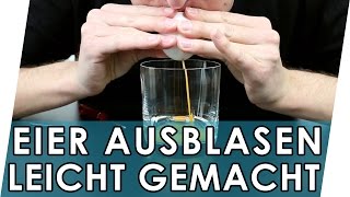 Eier ausblasen einfache Anleitung zum Eier ausblasen für Osterdeko  Tutorial [upl. by Braynard]