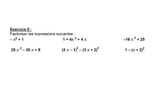 identités remarquables 5 3ème [upl. by Ardnek856]
