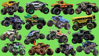 Monster Vehicles  Monster Truck Monster Car Monster Jam  Monster Truck for Kids [upl. by Nadiya205]