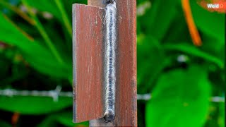 You can weld 2 mm steel well with this method in the vertical position [upl. by Aracahs489]