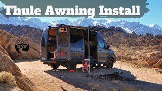 Installing a Thule Awning on a Sprinter Van  DIY Sprinter Camper Van [upl. by Mita891]