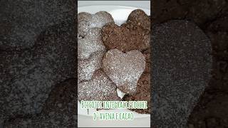 Biscotti integrali fiocchi davena e cacao ricettasemplice biscottifattiincasa cacao avena [upl. by Bixler]