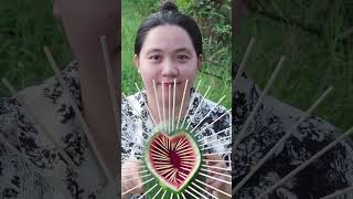 Survival Skills SIMPLE And Very USEFUL with water melon eel trap bushcraft outdoor camping [upl. by Arihsak]