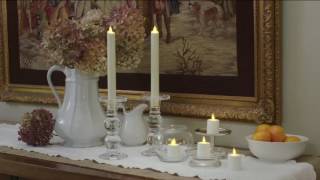 Luminara 8quot or 12quot Wax Dipped Taper Candles With Remote on QVC [upl. by Wilie]