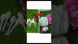 How to make vase by using disposable spoon💗shorts viralshorts youtubeshorts artandcraft ❤️💖 [upl. by Araic]