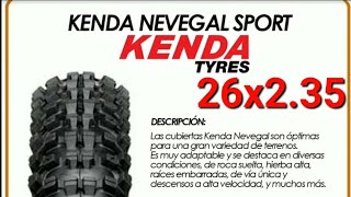 Kenda Nevegal Sport 26x235 DTC Español Aro rigido opinión neumáticos Mountain Bike cubiertas mtb [upl. by Diad]