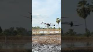 Drone is using spray water to soften the soil  175 shorts trending viralshorts [upl. by Ihsir]