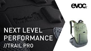 TRAIL PRO  highend performance and next level protection mountainbike backpack  EVOC PRODUCTS [upl. by Arundell]