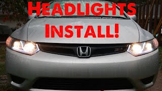 Amazing Transformation Installing New Headlights on the Civic Si [upl. by Edwards]