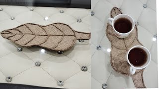 making jute cup mat diy of beautiful table mat [upl. by Lorelei]