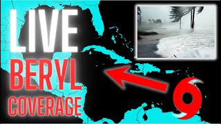 LIVE  Historic Hurricane Beryl Making Landfall [upl. by Licastro]