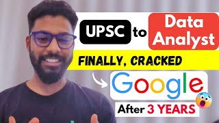 How as a Fresher he cracked a job at Google 🔥  Google apprenticeship  UPSC to Data Analyst 😲 [upl. by Ecirtemed]