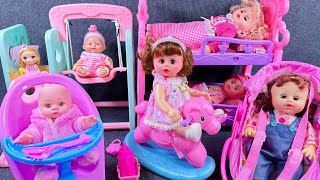 10 Minutes Satisfying with Unboxing Cute Doll Swing ToysBunk Beds Toys Review  ASMR [upl. by Nonahs742]