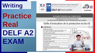 DELF A2 Production écrite  How to Prepare for French DELF A2 Writing Exam  DELF A2 Sample Paper [upl. by Valerie]