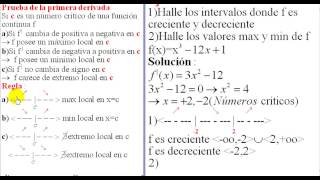 Máximo y Mínimos locales ejercicio parte 1 [upl. by Sigfried312]