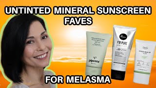 Untinted Mineral Sunscreen Faves For Melasma ☀ Plus Demonstrations amp Tips [upl. by Epps]