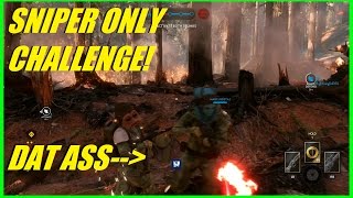 Star Wars Battlefront  I killed an ATAT with a sniper rifle  Sniper only challenge [upl. by Salinas305]