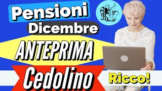 CEDOLINO PENSIONI DICEMBRE ANTEPRIMA 🔎 ECCO COSA CONTERRÀ👉 AUMENTI BONUS  ARRETRATI TREDICESIMA [upl. by Aiclid]