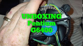 Unboxing Intel 10th Gen Pentium G6400 2 Core 4 Thread CPU Gold CPU Fan LGA 1200 [upl. by Galliett]