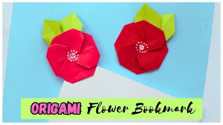 Origami Flower Bookmark Tutorial [upl. by Leterg930]