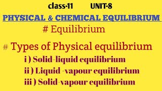 Equilibrium  Physical equilibrium [upl. by Ancilin]