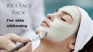 Rice Skin Whitening Face Packs To Get Fair Skin [upl. by Laoj566]