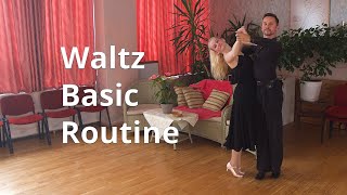 Waltz Basic Routine Membership Silver Figures  Marts Punins amp Dana JakobsoneGalvane [upl. by Emirac160]